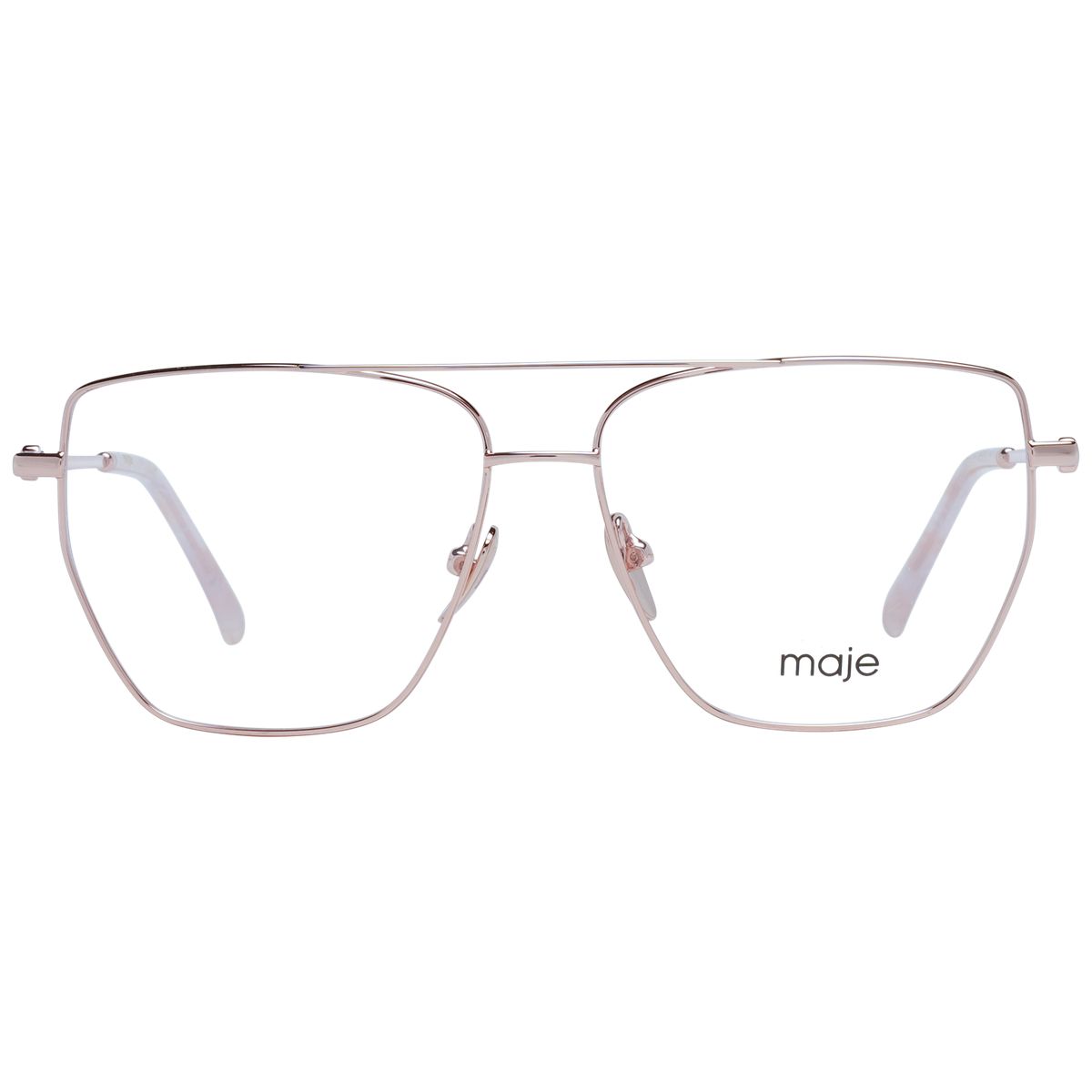 Eckige Metallbrille mit Doppelsteg