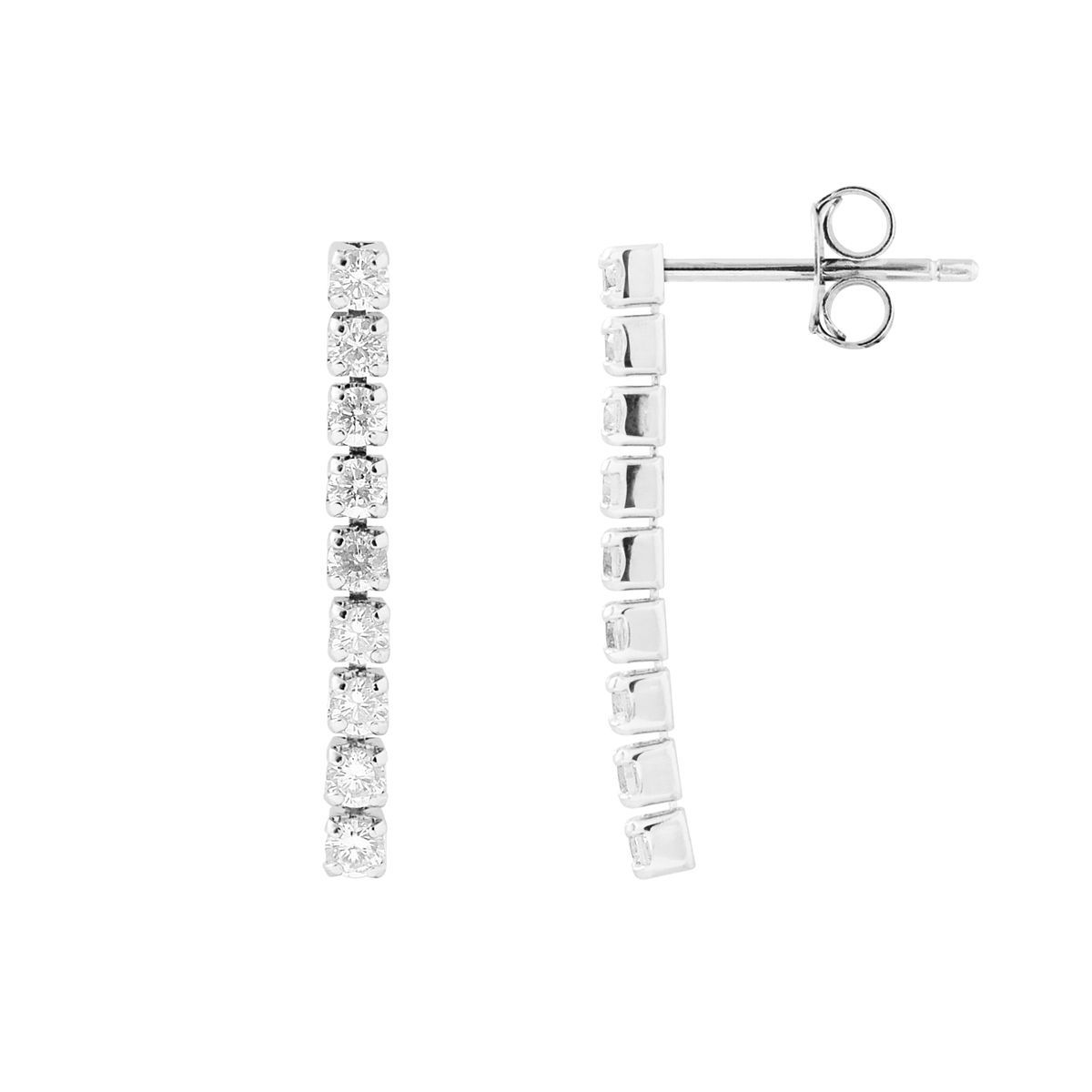 Elegante Diamant-Balken-Ohrhänger