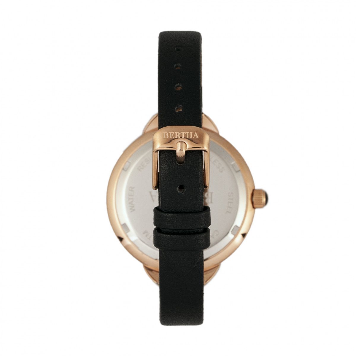 Elegante Lederuhr mit römischen Ziffern