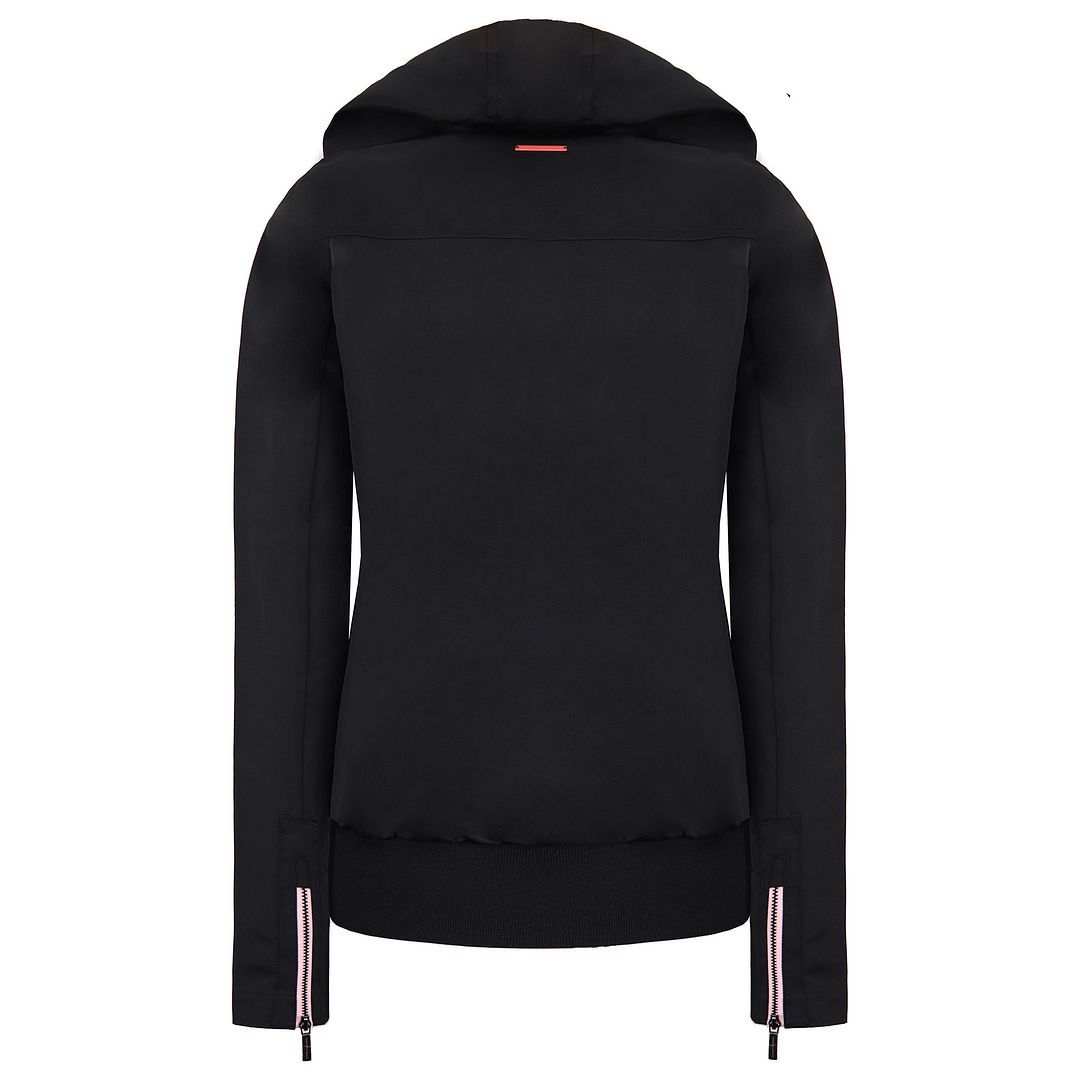 Kapuzenjacke mit Reißverschluss und Kontrastdetails