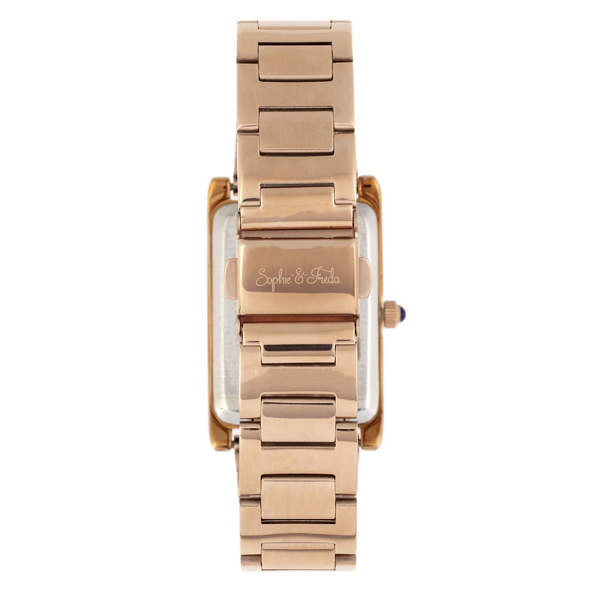 Elegante rechteckige Uhr mit Kristallbesatz