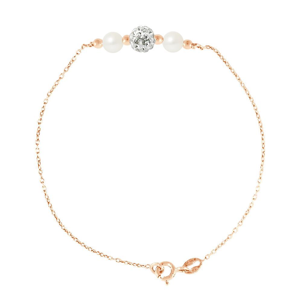 Perlenarmband mit Kristall-Pavé-Perle