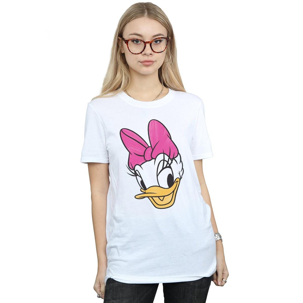 Daisy Duck Grafik Boyfriend T-Shirt