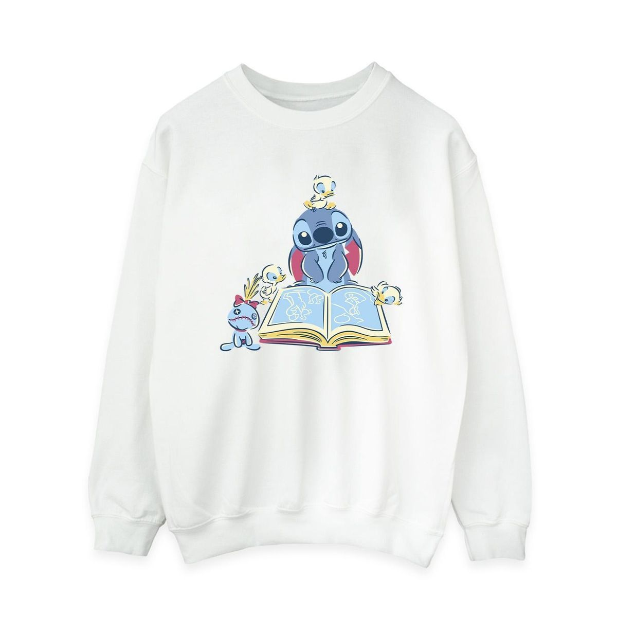Stitch liest Buch Grafik-Sweatshirt