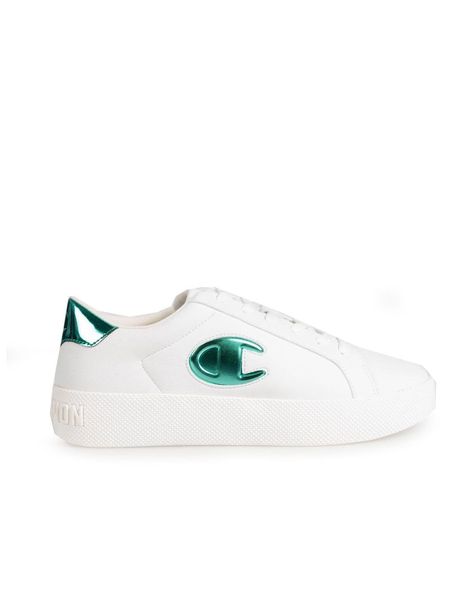 Plateau-Sneaker mit Metallic-Akzenten