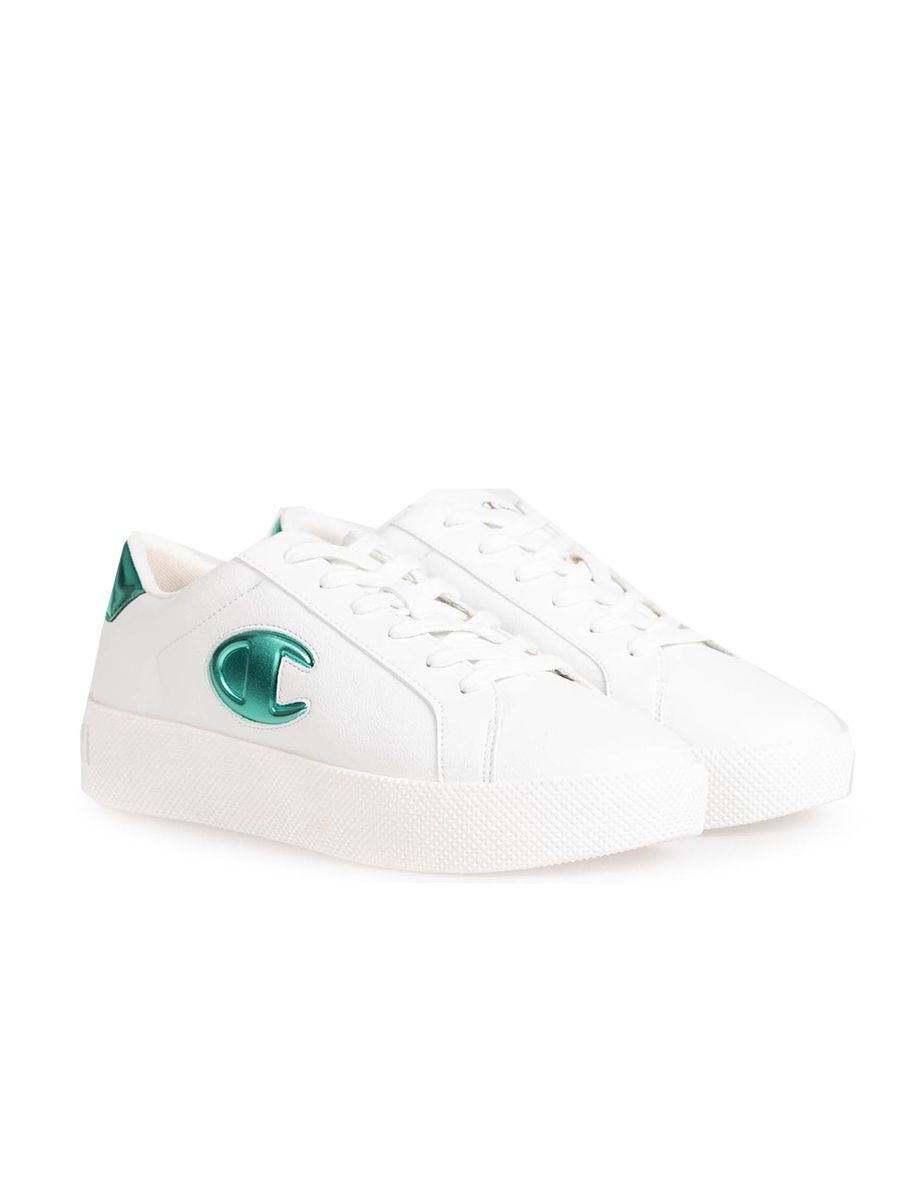 Plateau-Sneaker mit Metallic-Akzenten
