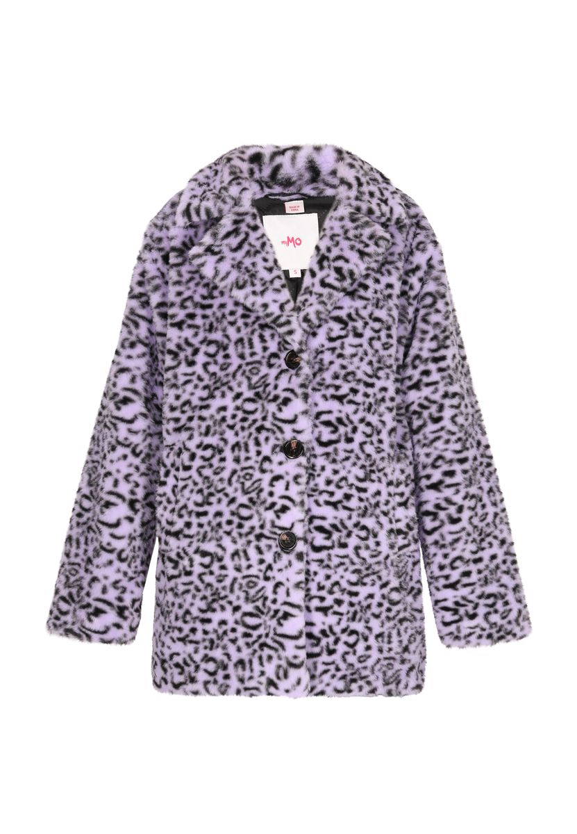 Leoparden-Faux-Fur-Mantel