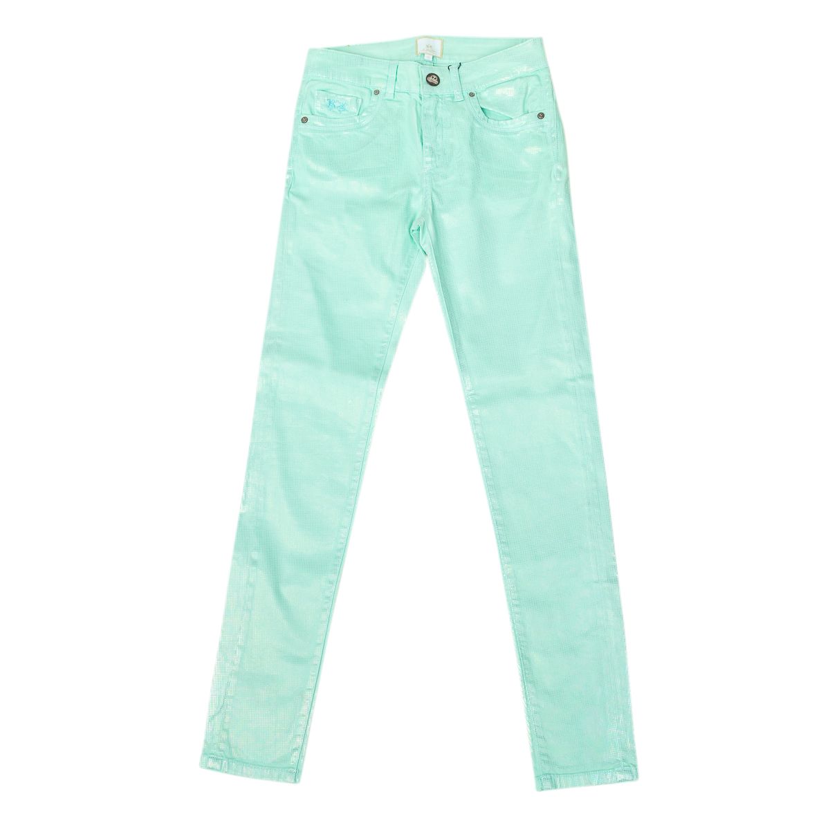 Schimmernde Slim Fit Stretchhose