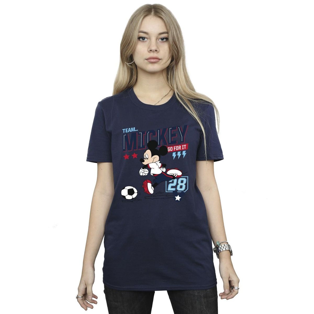 Grafik T-Shirt mit Fußballmotiv
