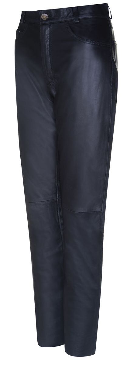 Klassische Lederjeans im 501-Stil