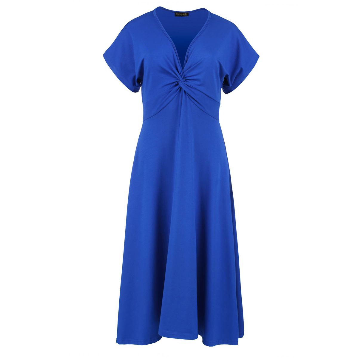Jersey-Midikleid mit Knotendetail