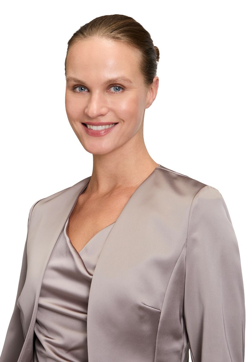 Eleganter Satin-Bolero mit Kellerfalten