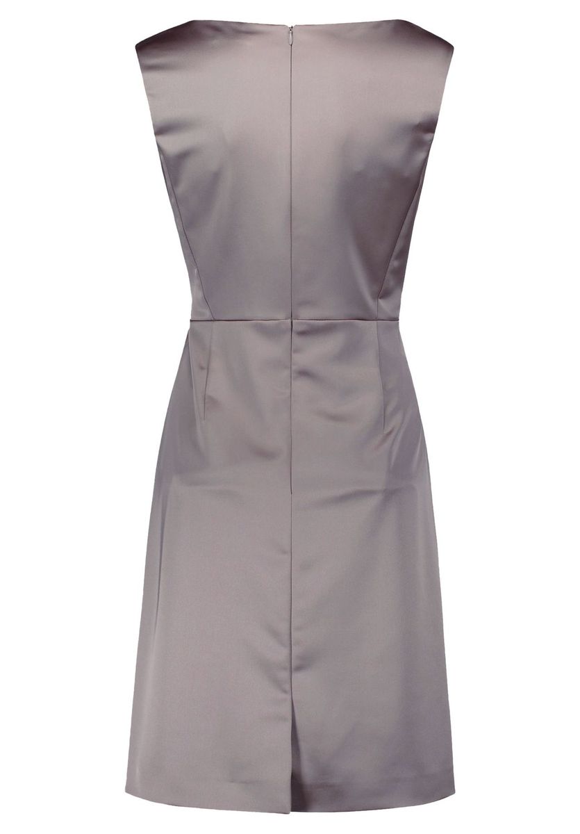 Elegantes Etuikleid mit Satin-Drapierung