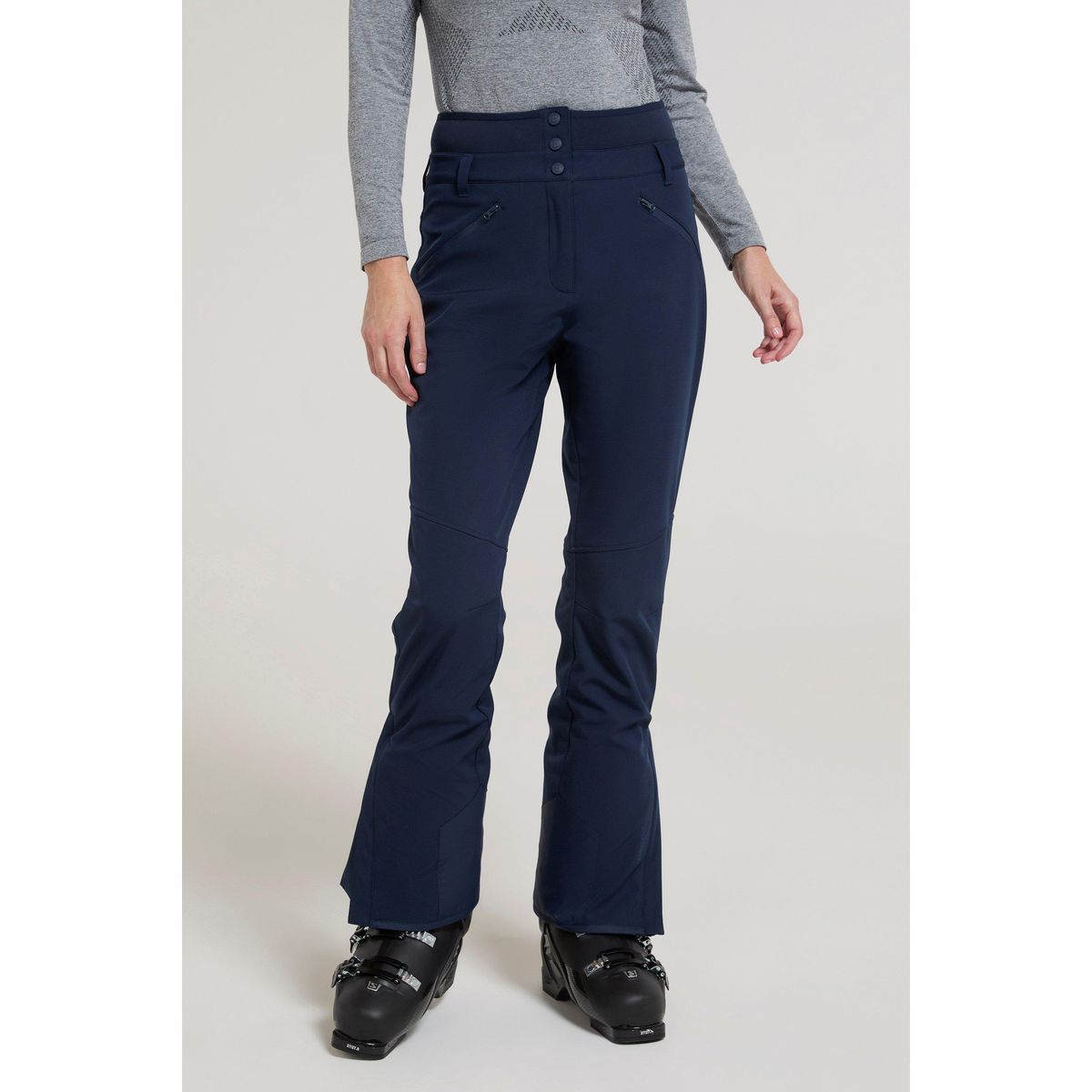 Schmal geschnittene High-Waist Skihose