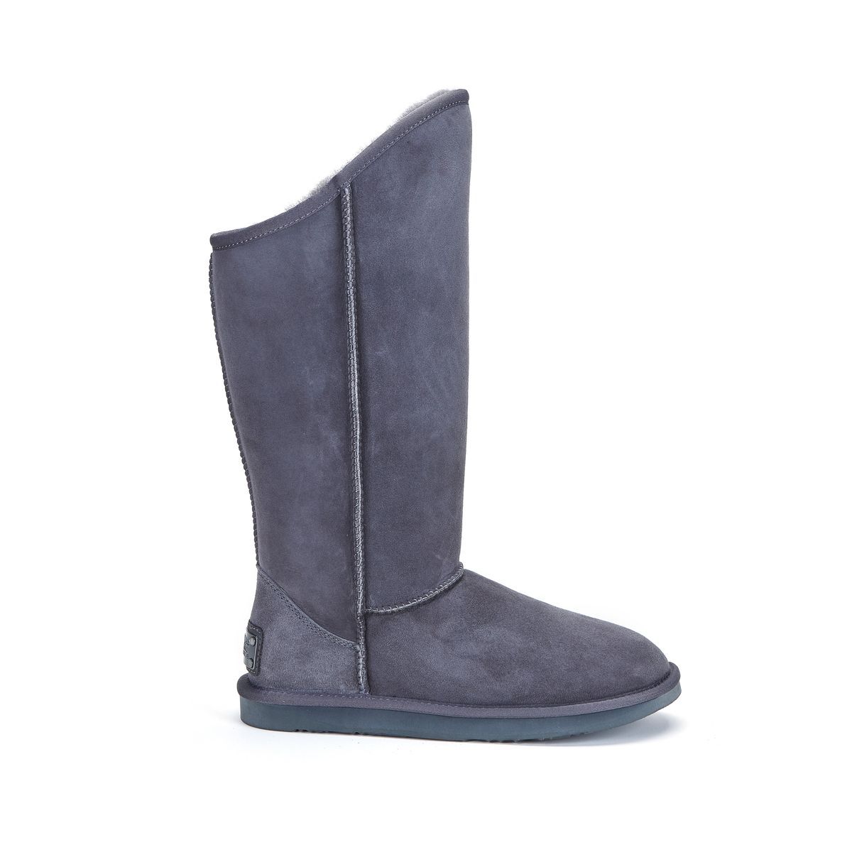 Hohe Schafsfell-Wildlederstiefel