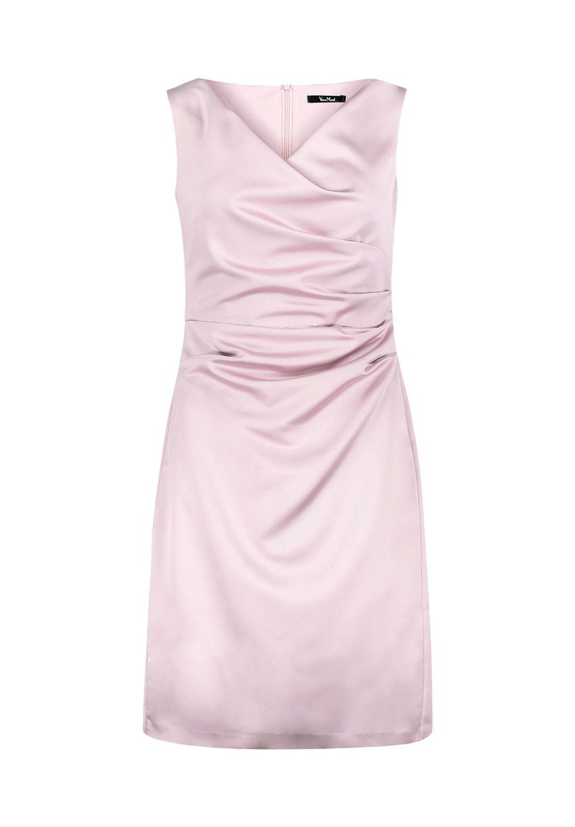Elegantes Etuikleid mit Satin-Raffung