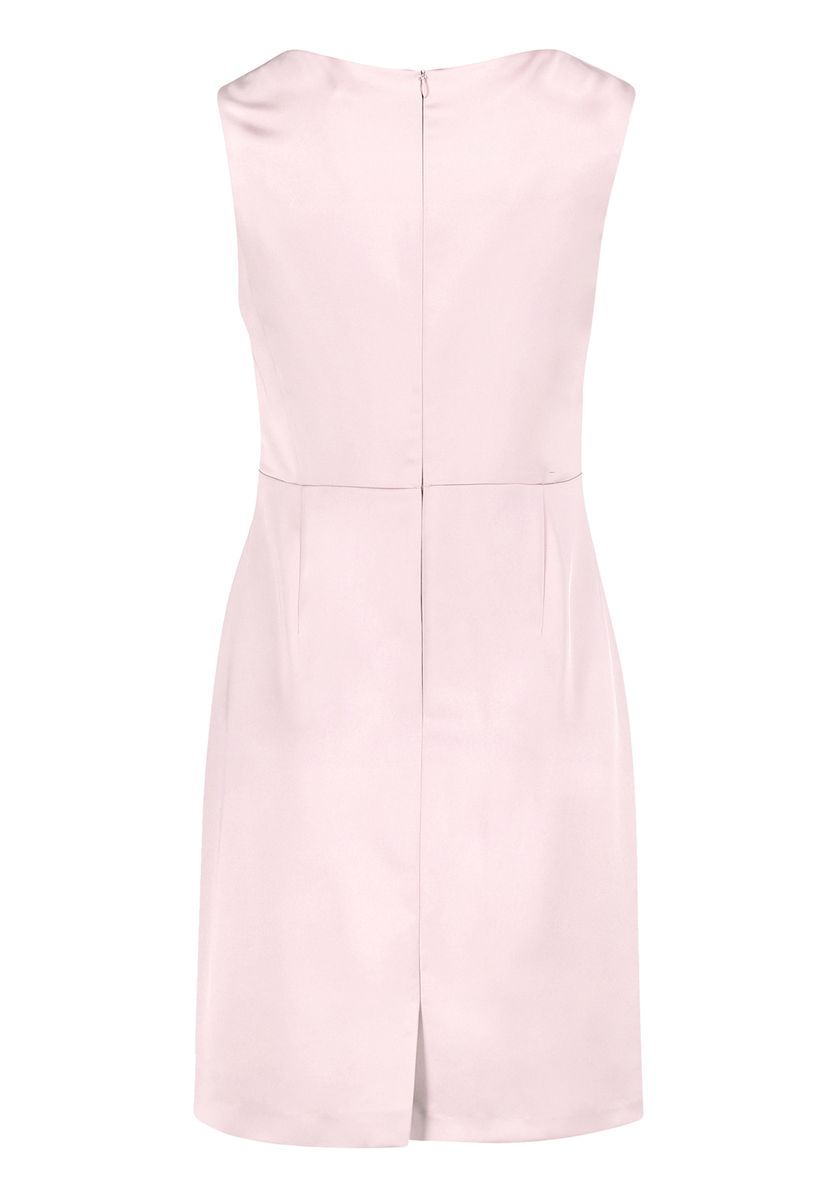 Elegantes Etuikleid mit Satin-Raffung
