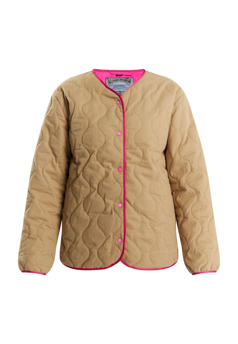 Wellen-Steppjacke mit kontrastierenden Kanten