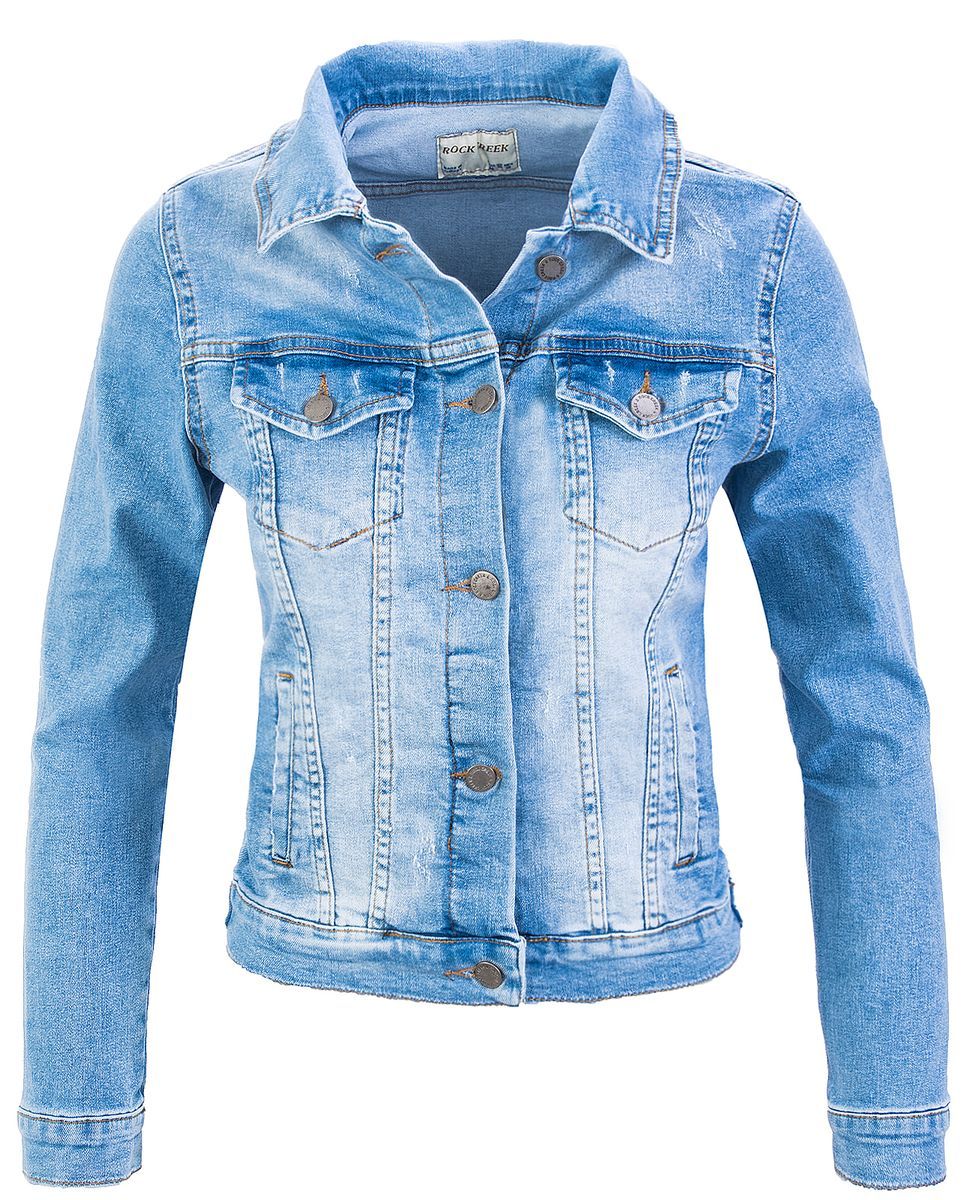 Klassische Denimjacke im Geradschnitt