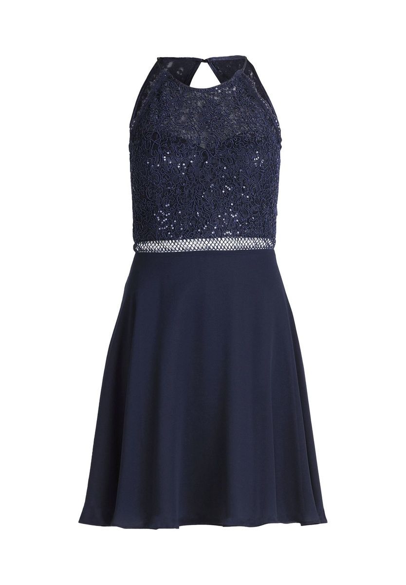 Cocktailkleid mit Pailletten und Spitze