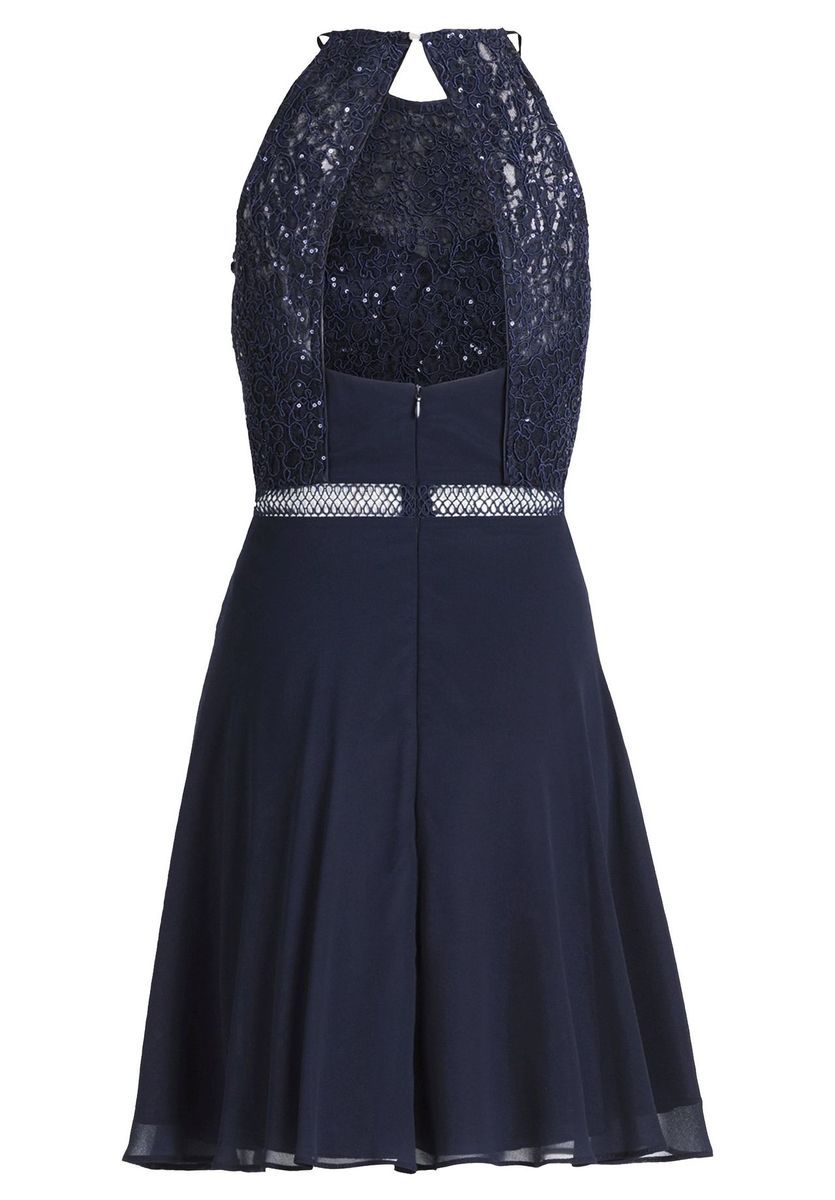 Cocktailkleid mit Pailletten und Spitze