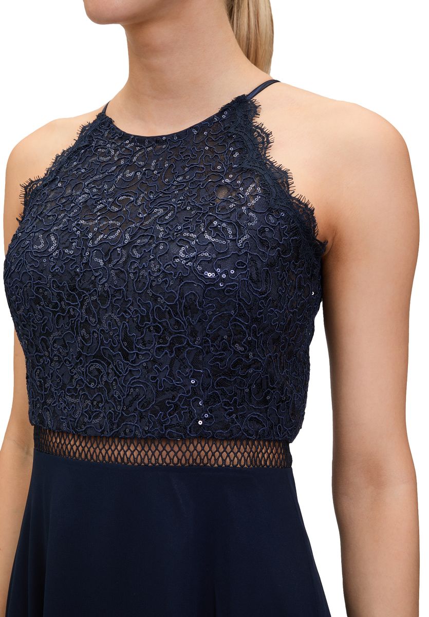 Cocktailkleid mit Pailletten und Spitze