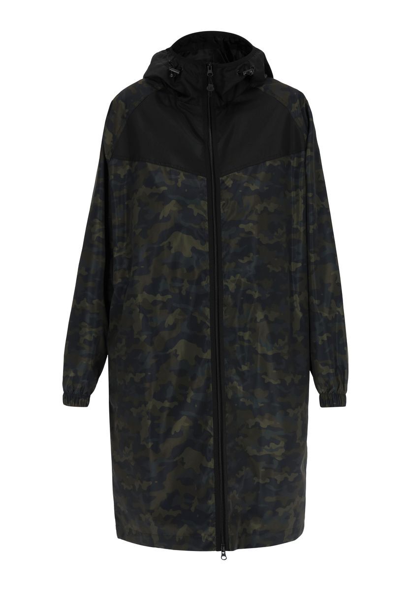 Langer Camouflage-Parka mit Kapuze