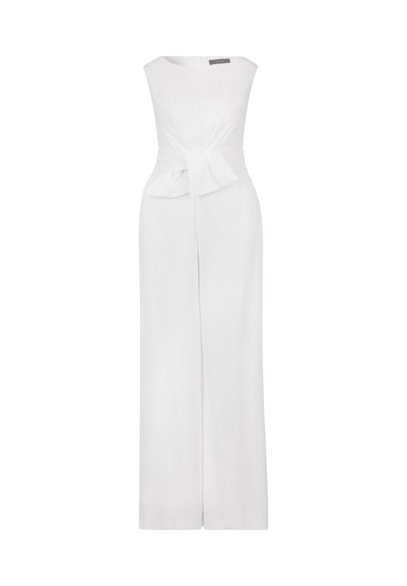 Ärmelloser Crepe-Jumpsuit mit weitem Bein
