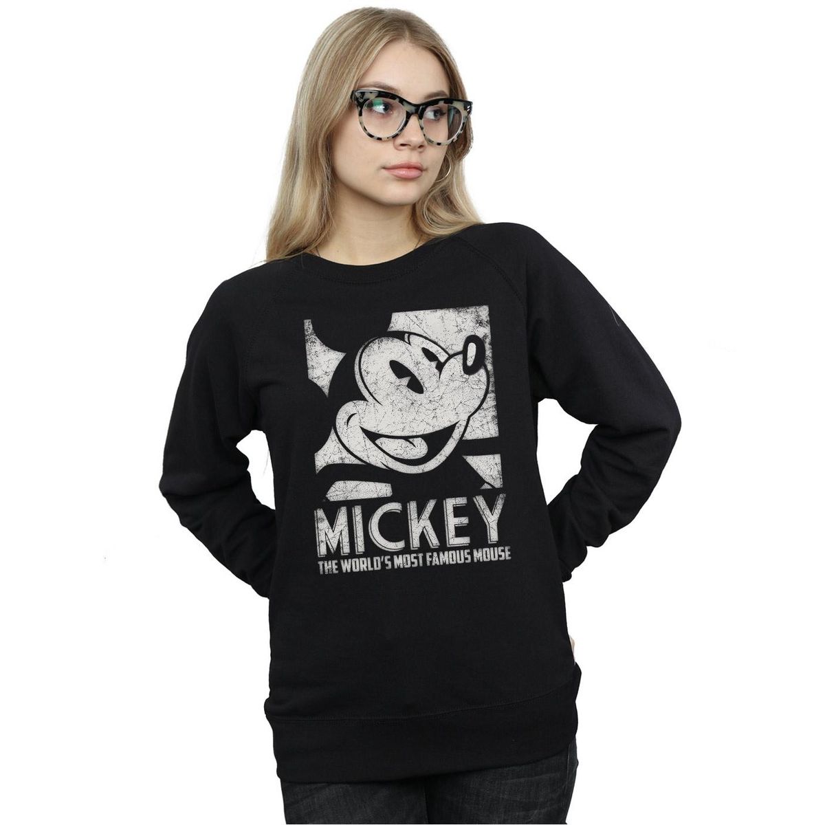 Mickey Mouse Grafik-Sweatshirt mit Rundhalsausschnitt