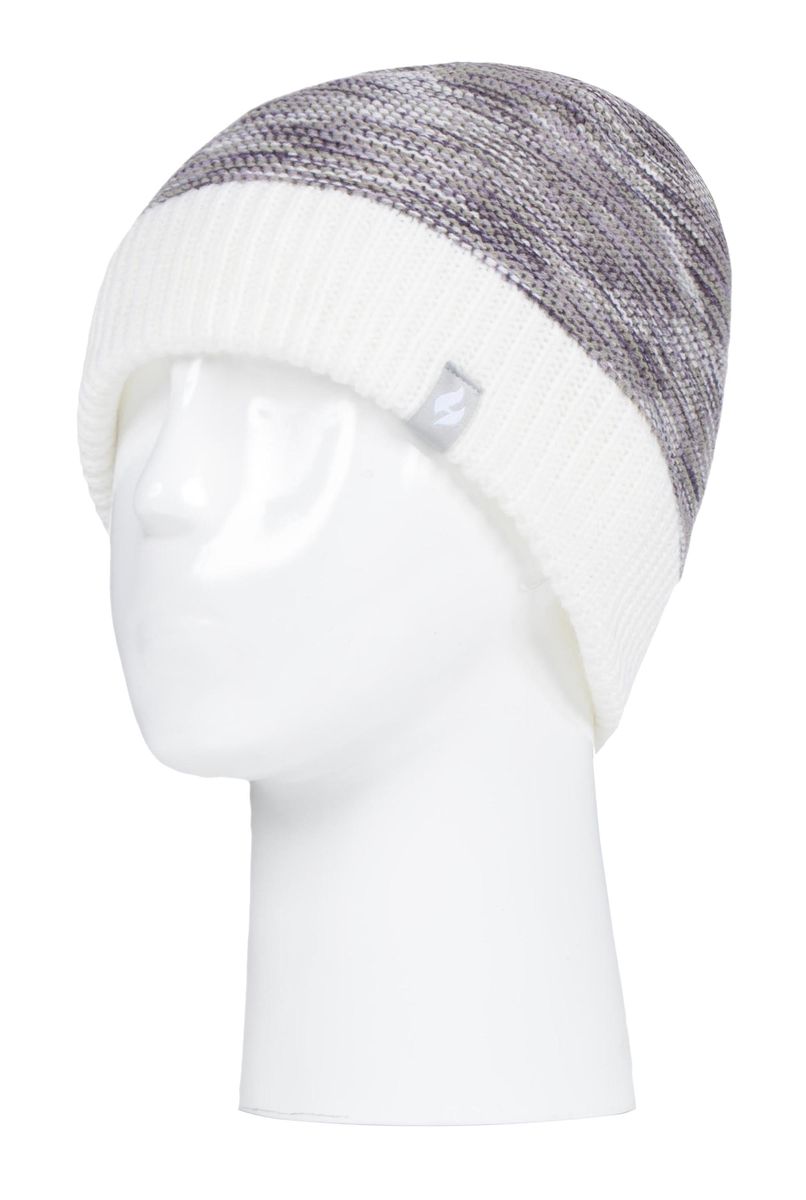 Thermische Strickmütze mit geripptem Umschlag