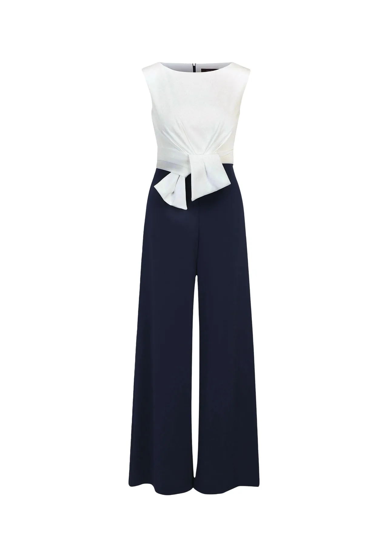 Eleganter zweifarbiger Jumpsuit mit weitem Bein