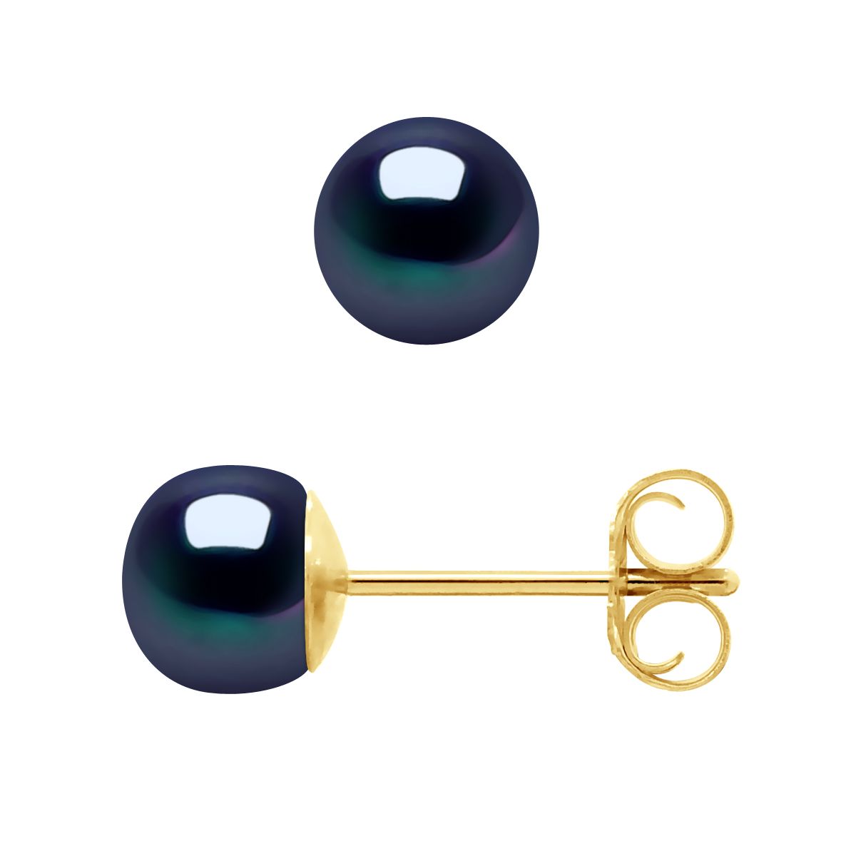 Elegante irisierende Perlenohrstecker