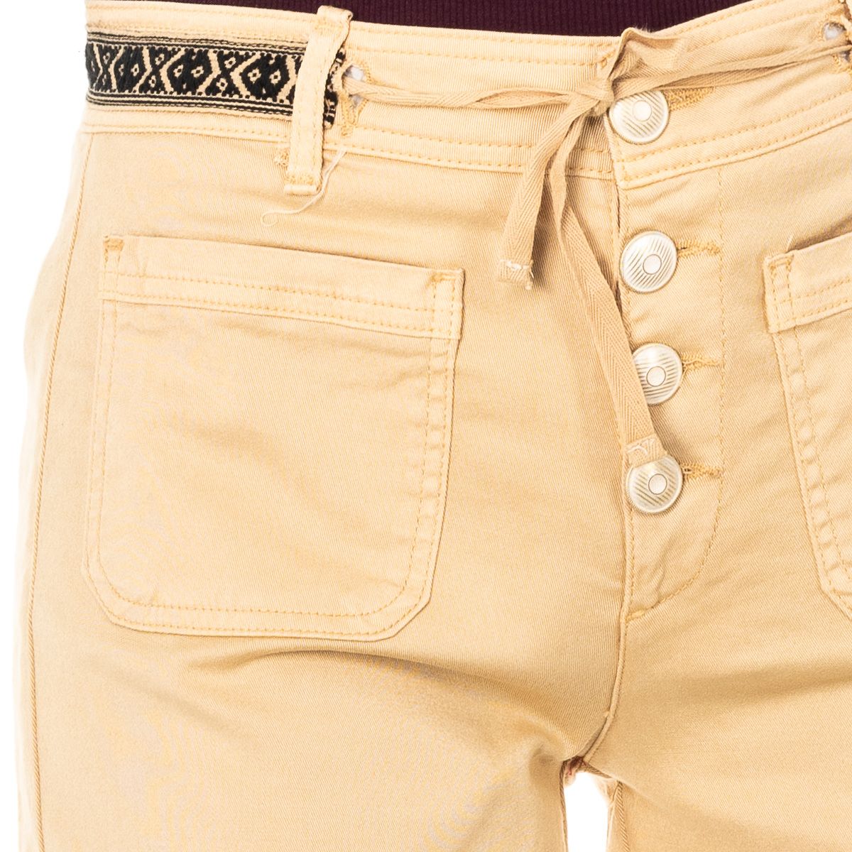 High-Waist Shorts mit Umschlag