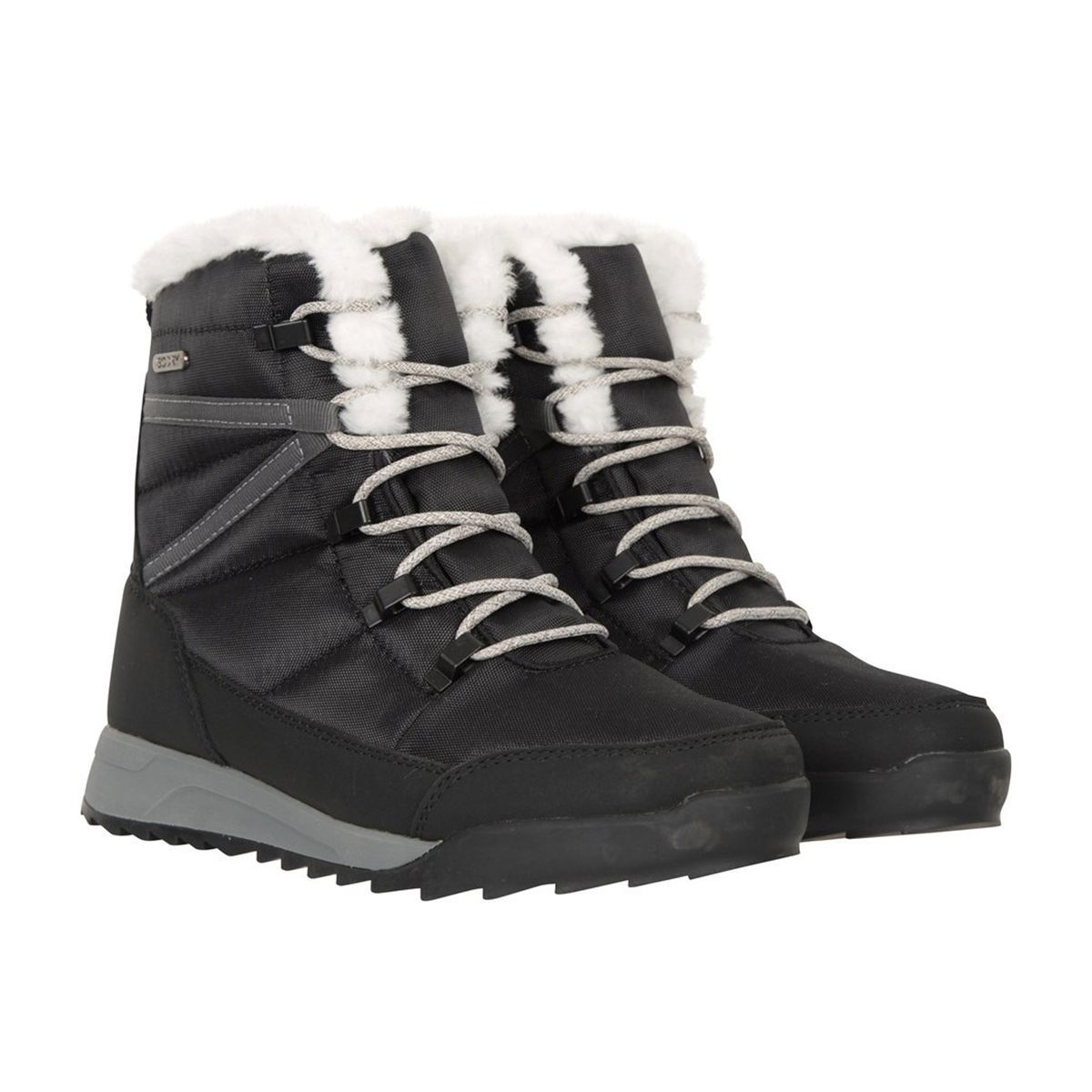 Gefütterte Outdoor-Stiefel mit Schnürzug