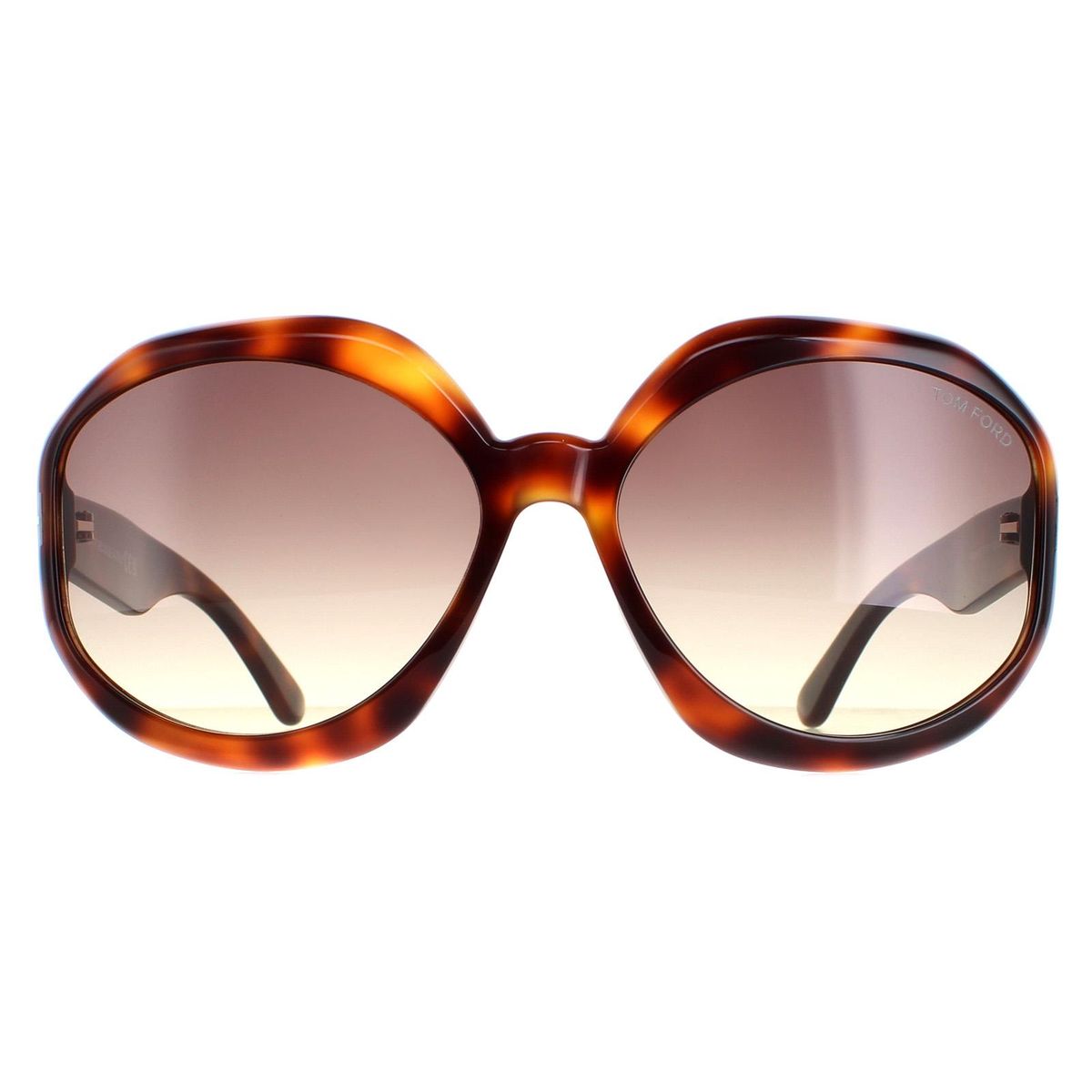 Übergroße Runde Sonnenbrille in Hornoptik