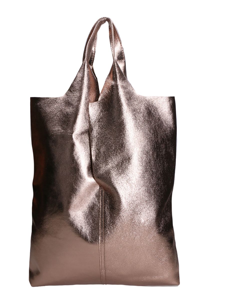 Hobo-Tasche aus Metallic-Leder