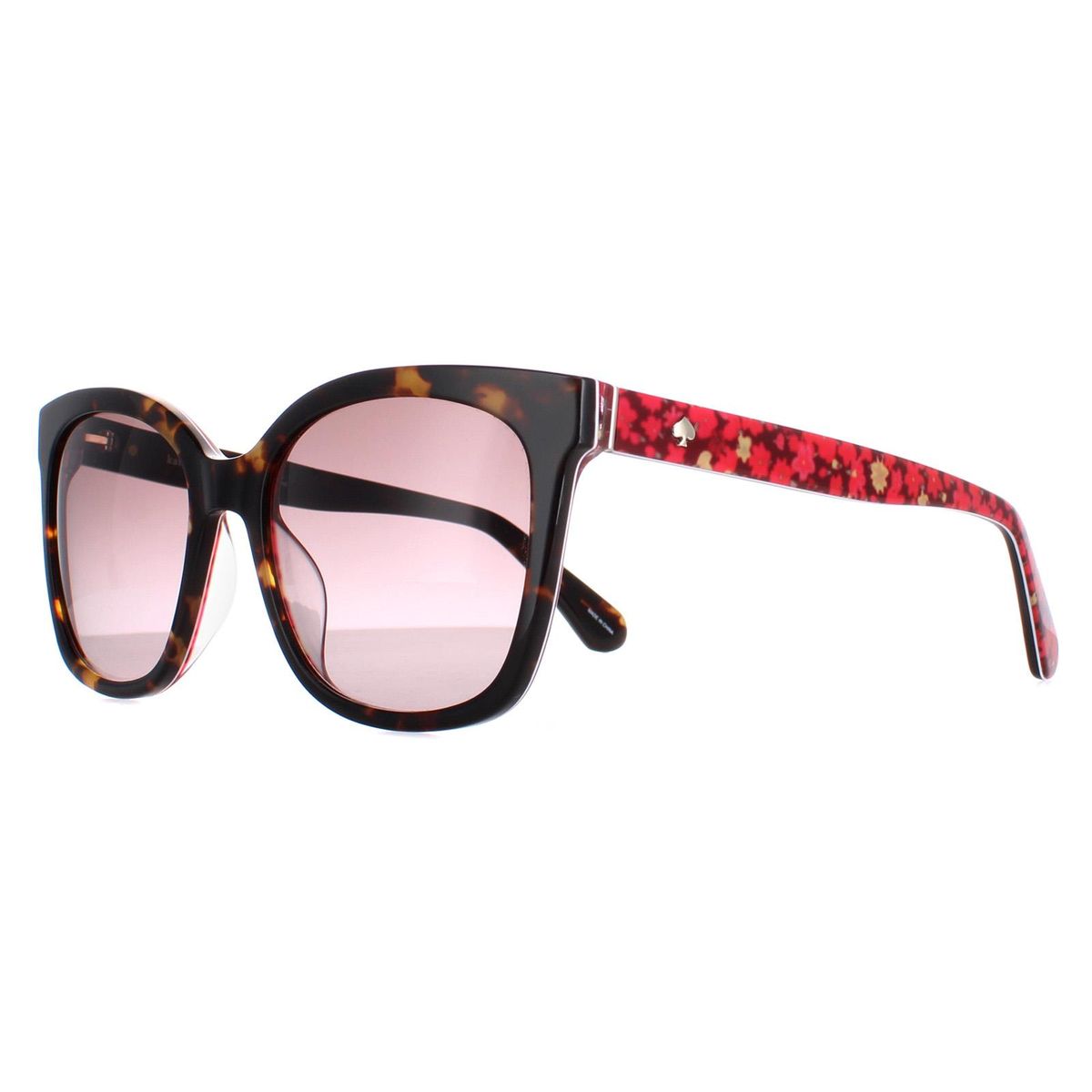 Quadratische Sonnenbrille mit Havanna-Muster