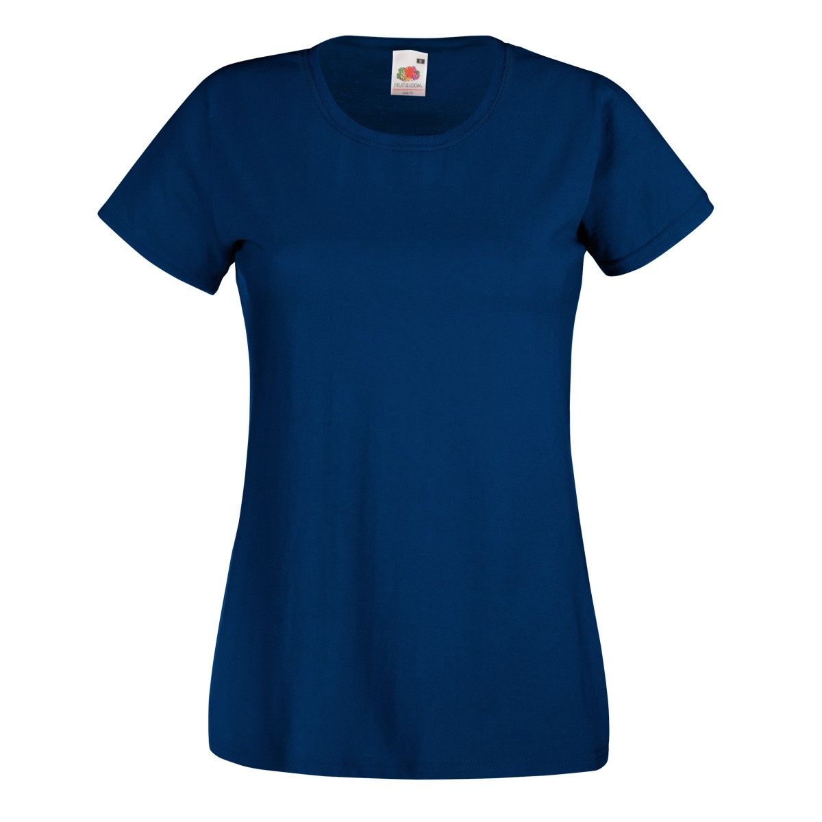 Tailliertes Baumwoll-T-Shirt mit Rundhalsausschnitt