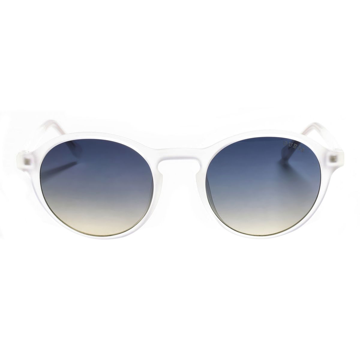 Runde Acetat-Sonnenbrille mit getönten Gläsern