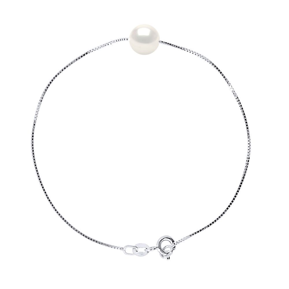Minimalistisches Süßwasserperlen-Armband mit Venezianerkette