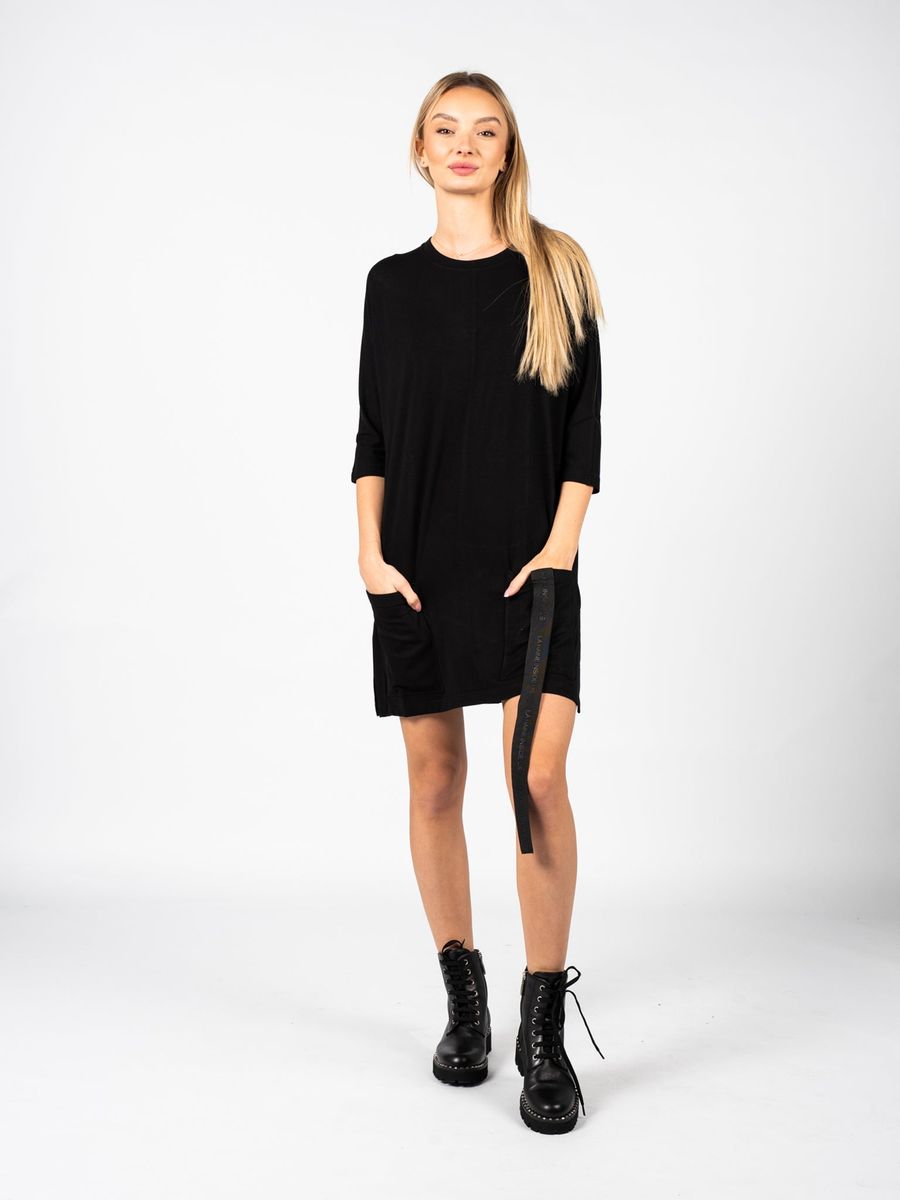 Oversized T-Shirt-Kleid mit Taschen