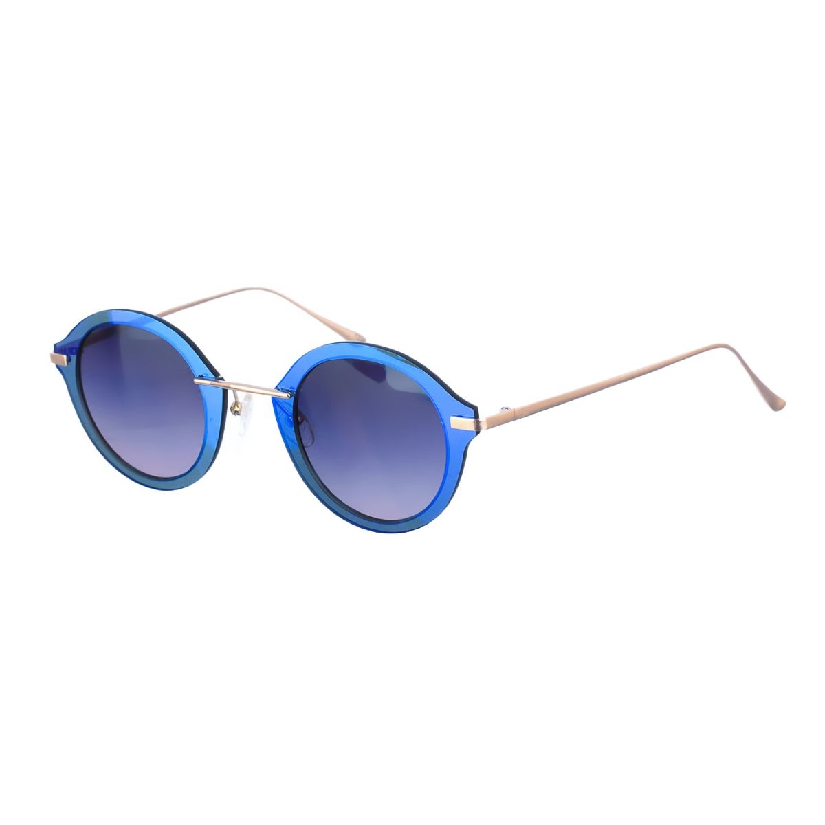 Runde Sonnenbrille mit transparentem Rahmen