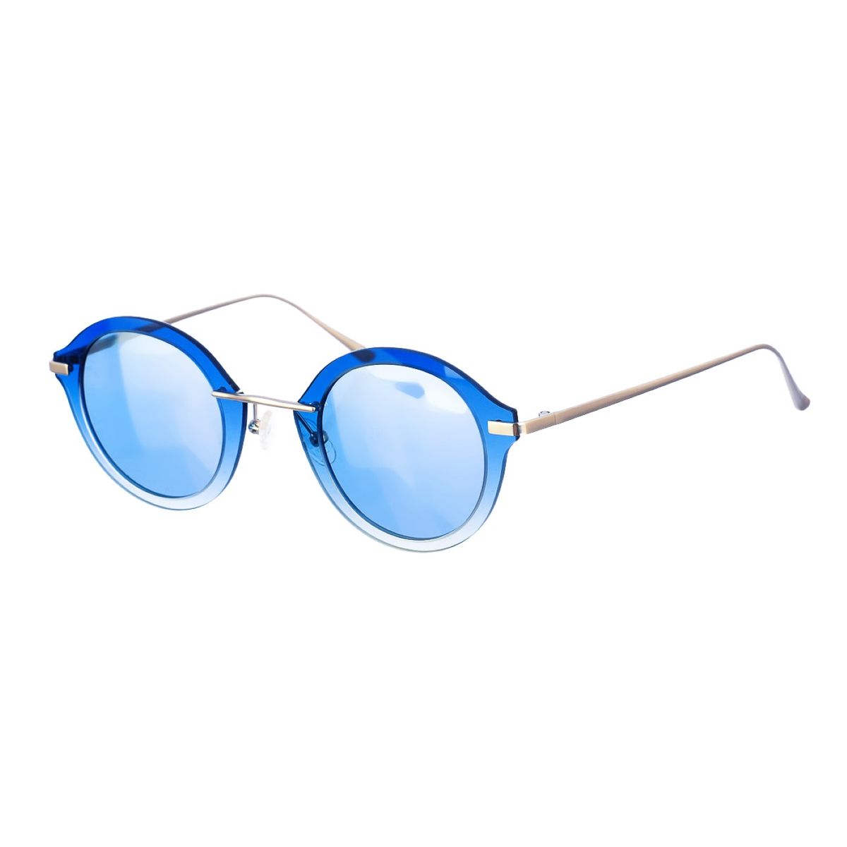 Runde Sonnenbrille mit transparentem Rahmen