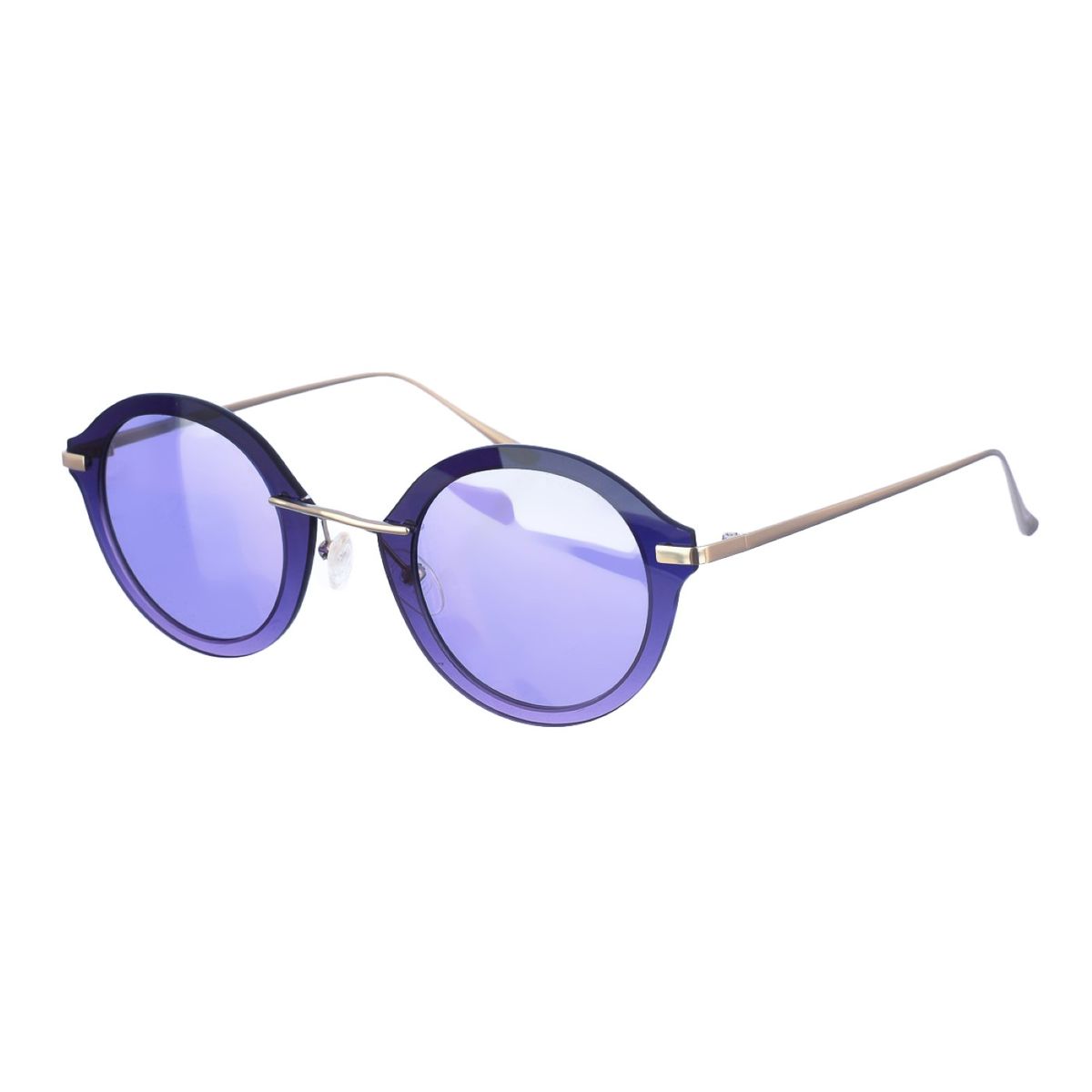 Runde Sonnenbrille mit transparentem Rahmen