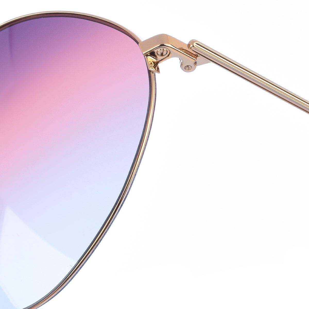 Übergroße Ovale Metall-Sonnenbrille mit Farbverlauf