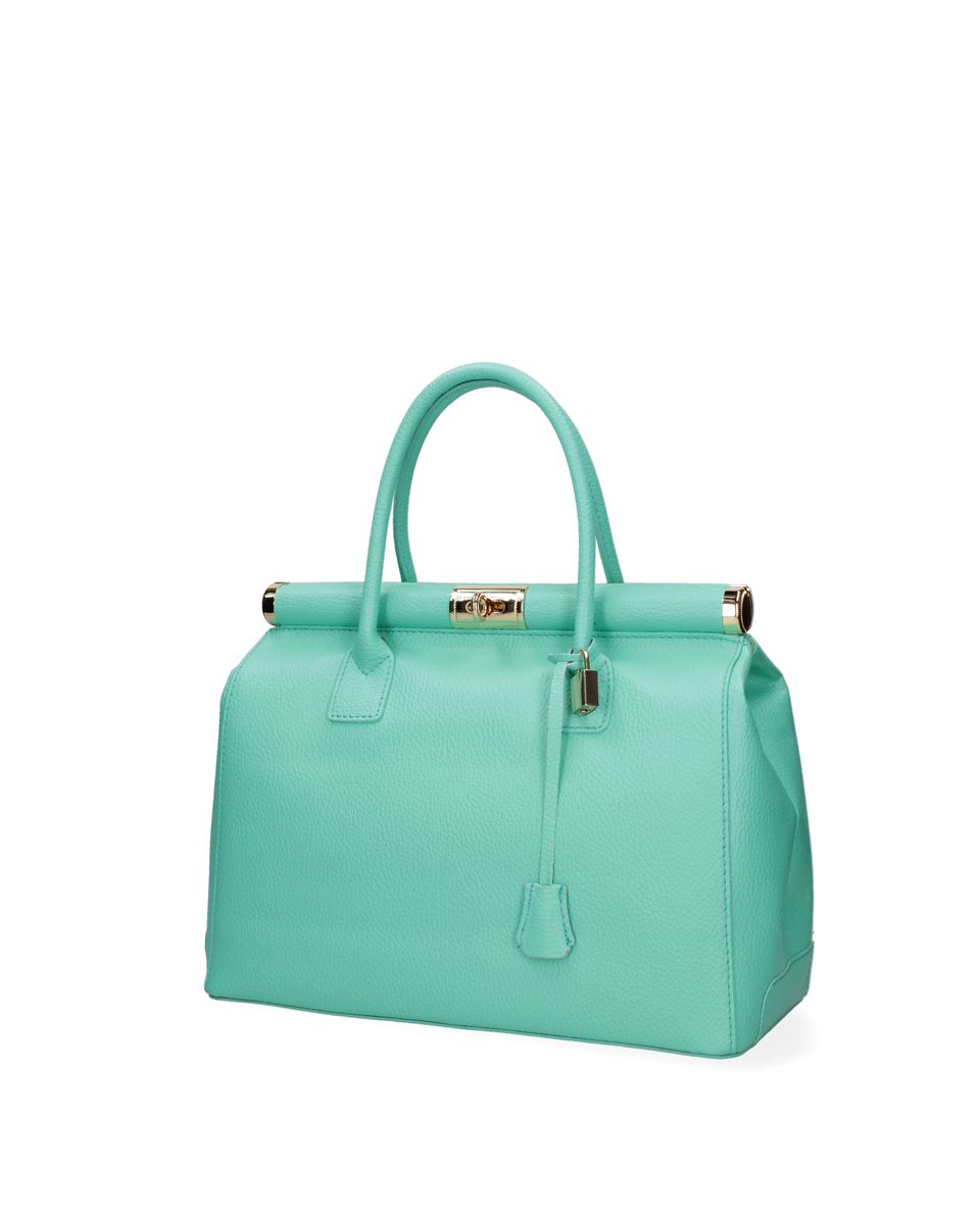 Henkeltasche aus genarbtem Leder