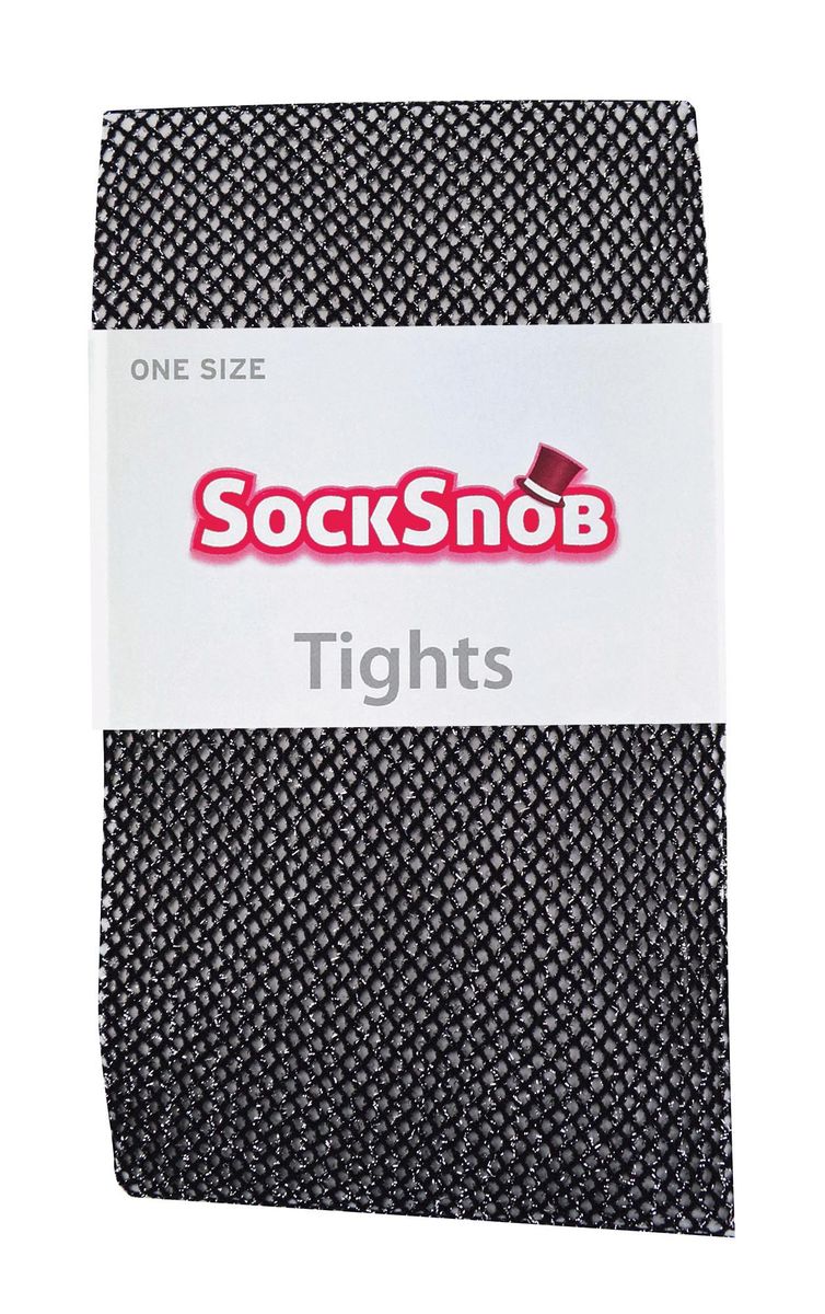 Glitzernde Netzstrumpfhose mit hoher Taille