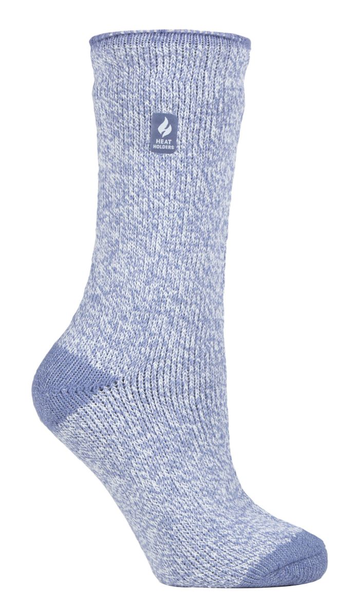 Grobstrick-Thermosocken in Melange-Optik