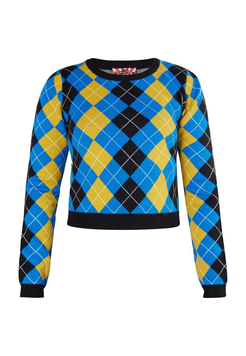Strickpullover mit klassischem Argyle-Muster