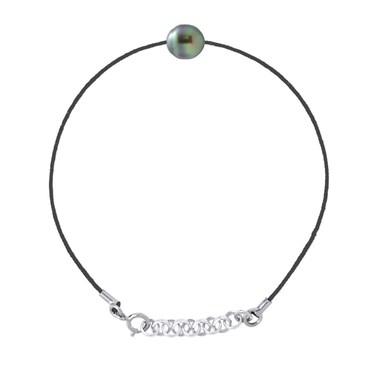 Minimalistisches Tahitiperlen-Kordelarmband